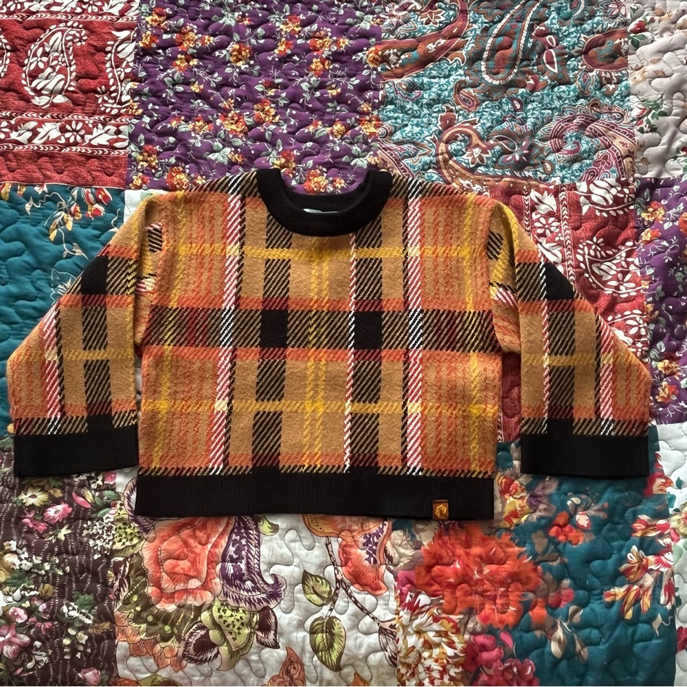 Wave Riding Vehicles Toddler Plaid Crewneck Pullover Sweater Size 2T Unisex NEW